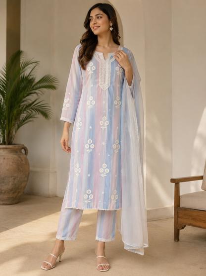 Premium Chiffon Embroidered Dress Piece