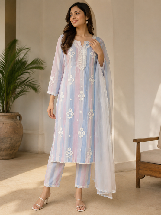 Premium Chiffon Embroidered Dress Piece